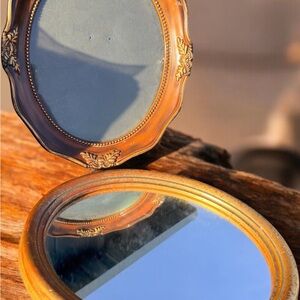 Vintage ornate oval picture frame